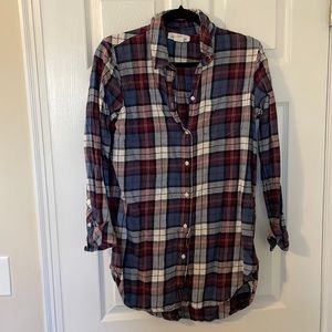 Plaid button down dress/shirt size 6